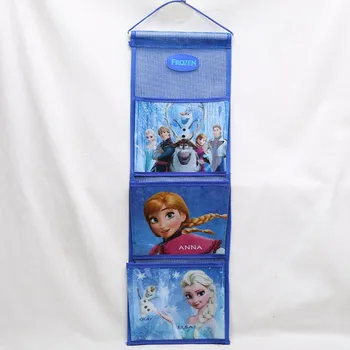 Disney princess pentru copii pluș rucsac de stocare agățat geanta Frozen ELSA mic dulap de depozitare de perete ușa buzunarul de la spate de sortare sac