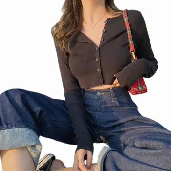 Moda V Gât Camasi Bluza Femei Cu Maneci Lungi Dungă Cariera Cămașă De Vară Liber De Sex Feminin Topuri Bluze Elegante