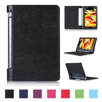 Slim Litchi Folio Piele PU Piele Husă Funda Shell Manșon Protector Caz Acoperire Pentru Lenovo Yoga Tab3 850F YT3-850F 8