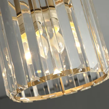 Nordic de Lux Cristal Lampă de Tavan Epocă de Aur LED Lumina Plafon de Iluminat de Interior Decor Living Dormitor Hol Lumini Plafon