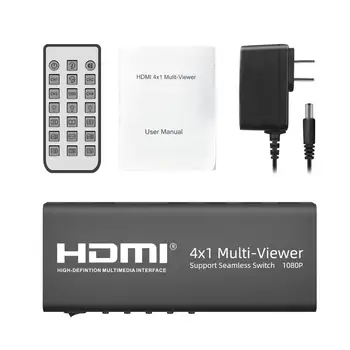 AOEYOO Convertor HDMI 4x1 Mulit-Vizualizare 1080P 4 Porturi Cu PIP fără Sudură Swith HDMI Quad Mulit-Viewer SPDIF Port Pentru PS4 TV