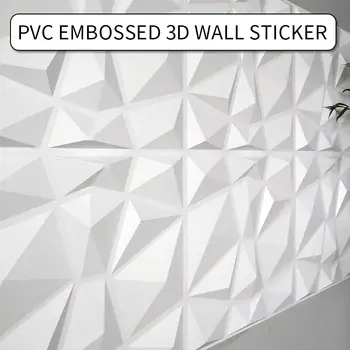5pcs/set PVC 3D Bord de Perete de Fundal Relief Autocolant de Perete pentru Camera Copii living DIY Acasă Decorare Tapet