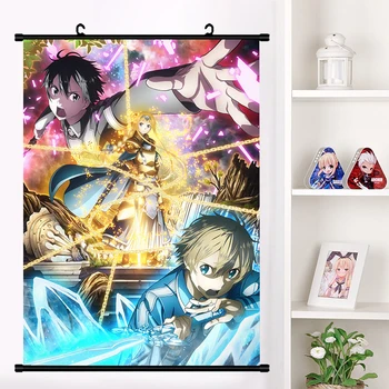 Anime-ul Sword Art Online Yuuki Asuna Cosplay Perete Scroll Murală Poster pe Perete Poster Acasa Art Decor scroll poster