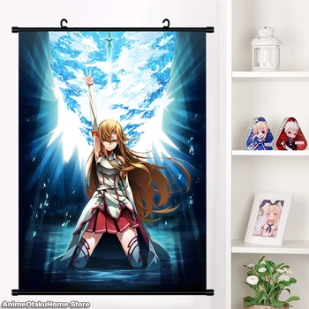 Anime-ul Sword Art Online Yuuki Asuna Cosplay Perete Scroll Murală Poster pe Perete Poster Acasa Art Decor scroll poster