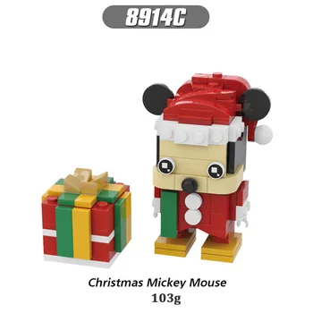 Crăciun Moș crăciun elan Mouse om de Zăpadă Copac Mickey Model 3D DIY Blocuri Cadou de Craciun, Cadou de Ziua de nastere pentru Copii