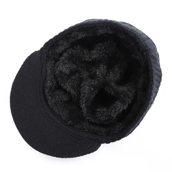 2019 Iarna populare bărbați capac de femei pe cap pompon knit beanie chelioși de sex masculin personalizate 2 Bucati Set tata pălărie de sex masculin în aer liber