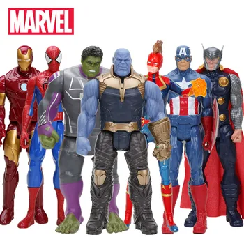 30cm Marvel Avengers Endgame Tynos Captain America, Hulk, Iron Man, Spider-Man, Thor Thor Mobil Păpușă Păpușă Jucărie