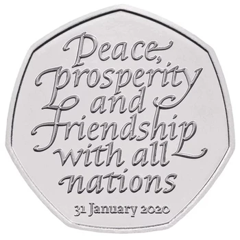 [Spot] în 2020, marea BRITANIE a Emis 50 de Pence Brexit Nichel-cupru Monedă Comemorativă Autentică Moneda Originală