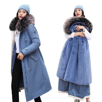 2020 Cașmir Cald Gros Impermeabil Jacheta Femei Plus Dimensiune Slim Haină Lungă De Iarna Pentru Femeie Blană Mari Hanorac Cu Glugă Mujer Palton