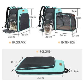 Super-lumina de stocare de companie rucsac portabil de pliere sac pentru animale de companie extins pliere sac pisica câine de pungi de transport pentru câini de talie mică consumabile pentru animale de companie