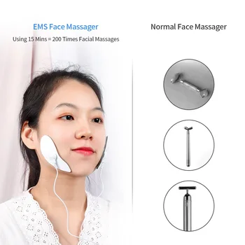 Facial Slăbire Electroterapie Dispozitivul cu Fața Puls Masaj EMS Față de Ridicare a Corpului Stimulator Muscular Fermitate Pielii Electrod Stiker