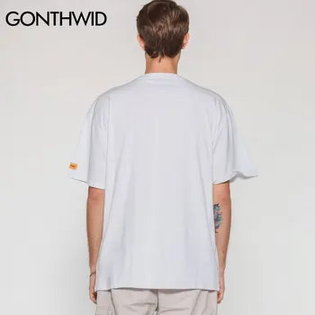 GONTHWID Mens Hipster Hip Hop Trandafir Imprimat Tricouri 2020 Streetwear Casual cu Maneci Scurte Topuri Teu În 2020 Masculin Crewneck Tricouri