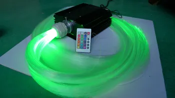 24key IR 45W LED RGB lumina de motor cu 1200pcs 0,75 mm diametru, 4m lungime PS cablu de fibră optică,fibra kit