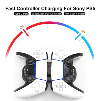 Bază Suport de Încărcare pentru Sony PS5 Play Station Playstation 5 Joc Consola Încărcător Dock Control de Mână Controler Stand