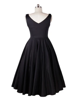 Audrey Hepburn stil vintage anii ' 50 ' 60 rochii little black dress fără mâneci elegant casual, retro, rochii femei, haine