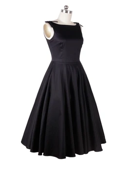 Audrey Hepburn stil vintage anii ' 50 ' 60 rochii little black dress fără mâneci elegant casual, retro, rochii femei, haine