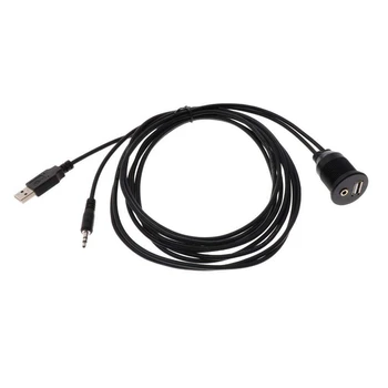 Car Audio Usb rezistent la apa Cablu Priza USB 2.0 tabloul de Bord Auto Motocicleta Flush Mount Panoul M/F AUX Plumb Cablu de Extensie Adaptor