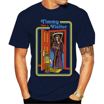 Groază Thanatos Grim Reaper Tricou Oculte Diavol, Demoni Ritual de tarot Interesant Personalizate Timmy Are Un Vizitator T-shirt