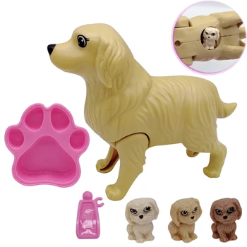 1:6 Câine de Companie Funcția de Plastic de Câine pentru Copii Barbie Papusa Printesa Accesorii Fata Papusa Cadou de Ziua Cameră de Joacă Jucării pentru Ch