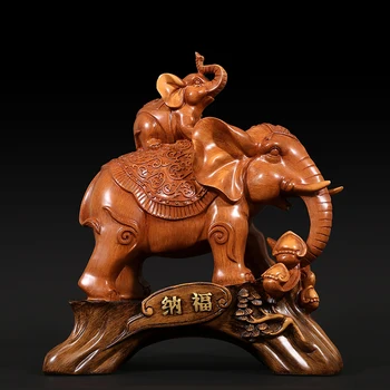 Chineză Rășină Statuie Elefant Norocos Feng Shui Elegant Statuie Elefant Norocos Avere Figurina Meserii Ornamente Pentru Casa Cadou