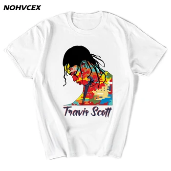Hip Hop Travis Scott Amuzant Topuri Bărbați Mânecă Scurtă T-Shirt