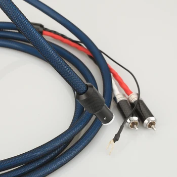 Noi, de Înaltă Calitate VIBORG LC800 Tonarm Cablu 5 Pin DIN & RCA Phono Platane Analog Cablu OFC placat cu argint cablu