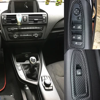 Pentru BMW Seria 1 F20 2012-2016 Interior Panou de Control Central Mânerul Ușii 5D Fibra de Carbon Autocolante, Decalcomanii Auto styling Dotari
