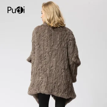 CR060 Tricotata, tricot reale haină de blană de iepure palton geaca de femei din rusia gros de iarna cald reale haină de blană