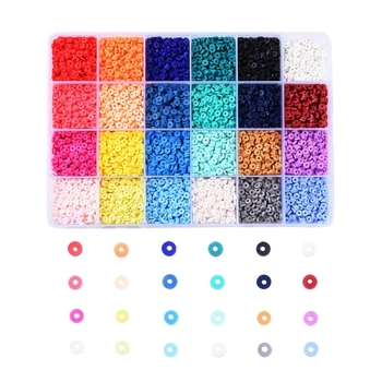 1Box se Amestecă 15 Culori Manual Lut Polimeric, Margele de 6/8mm, Vrac Margele Spacer pentru a Face Bijuterii Brățară Colier de Decor