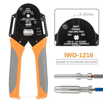 IWISS IWD-1216 Crimper Instrumente de Aviație Pin Mini Sertizare Clesti Pentru 12-16AWG HARTING HEE Aviației Pin Conectori