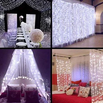 3×3M LED Șir de Lumini de Crăciun Ghirlanda de Lumini Zână Vacanta de Iluminat Pentru Perdea/Nunta/Gradina/Petrecere/Home Decor