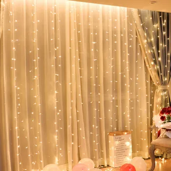 3×3M LED Șir de Lumini de Crăciun Ghirlanda de Lumini Zână Vacanta de Iluminat Pentru Perdea/Nunta/Gradina/Petrecere/Home Decor
