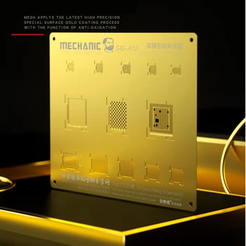 MECANIC 3D Groove plantare tin de aur de oțel stencil ochiurilor de Plasă Pentru iPhone A8 A9 A10 A11 A12 6S/6SP/7G/7P/8/8P/X/XS/XS MAX/XR