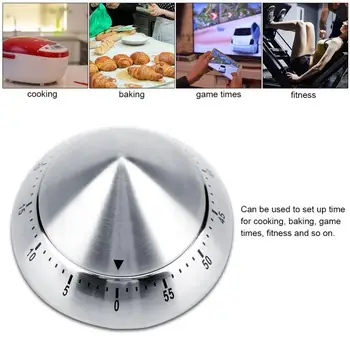 Magnetic Bucătărie Dial Timer Cronometru Inox 60 De Minute Conta În Jos Mecanice De Gătit Timer Bucătărie Cronograf Instrument