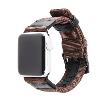 Panza Curea din Piele Pentru Apple Watch band 44mm/40mm iwatch 42mm/38mm Împletit Nailon bratara curea apple watch seria 4 3 5 6 se