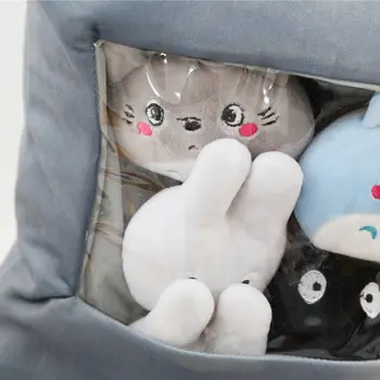 Dragon Pisica Umplut Perna Cu 8pcs mini Black Cat păpuși în interiorul Împinge Pernă Familie de Creatie cadou pentru Fetita si baiat