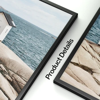 Casa Albă Reed Plaja De Nisip Cu Vedere La Mare Arta De Perete Panza Pictura Nordică Postere Si Printuri Poze De Perete Pentru Camera De Zi Decor Acasă