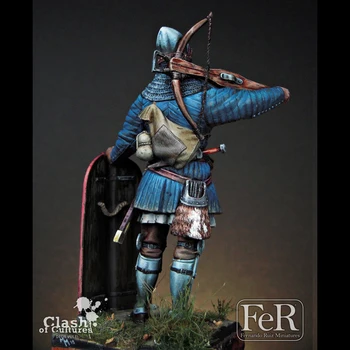1/24 franceză Crossbowman, Formigny, 1450, Rasina Model figura GK, Vechi de tema războiului, Neasamblate și nevopsite kit