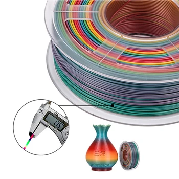 New Sosire PLA Curcubeu Filament 1KG 1,75 MM Colorate Dimensiune Precizie +/-0.02 mm Imprimantă 3D Cu Livrare Rapida