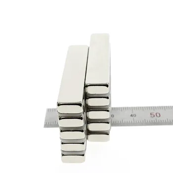 10buc Nou 50 x 10 x 5 mm foarte Puternic Bloc Lung Bar Magnet 50*10*5 pământuri Rare magneți din Neodim magnet Permanent magnet Patrati 50x10x5