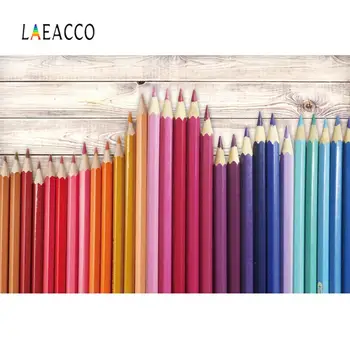 Laeacco Creioane Colorate Copilul Înapoi La Școală, Petrecere De Absolvire De Bord Din Lemn De Fotografie Fundal Cu Imagini Fundaluri Foto