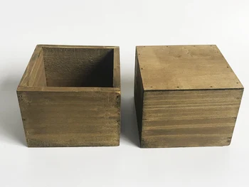 8pcs/lot D11XH8CM Cutie de Lemn de Mici Suculente de Plantat cutie de depozitare din lemn Pătrat
