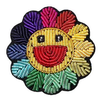 Broderie Pin De Floarea-Soarelui Flori Colorate Soare Brosa Uri Drăguț Desen Animat Japonez Smiley Insigna Maree