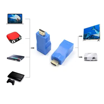 Compatibil HDMI Extender Emițătorului TX/RX Adaptor 30M Network Extender RJ45 CAT5E CAT6 Ethernet LAN fără HDCP PCI-E Coloană