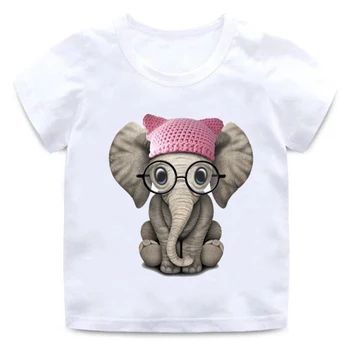 Copii drăguț elefant de echitatie motocicleta de imprimare T-shirt 3D elefant tricou baieti si fete gât moale de bumbac casual t-shirt
