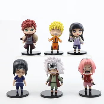 6pcs/lot Figurine anime Naruto Gaara Hatake Kakashi Naruto Uzumaki uchiha sasuke Q ver. Figurina model jucarii papusa cadou pentru copii