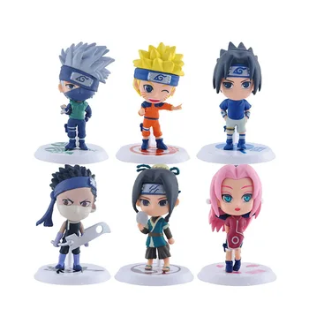 6pcs/lot Figurine anime Naruto Gaara Hatake Kakashi Naruto Uzumaki uchiha sasuke Q ver. Figurina model jucarii papusa cadou pentru copii