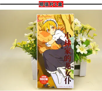 Anime Dor Kobayashi Dragon Menajera Tohru Kanna Fanart 180PCS carte Poștală Post Cărți Autocolant Artbook Cadou Cosplay Recuzită Cartea Set Nou
