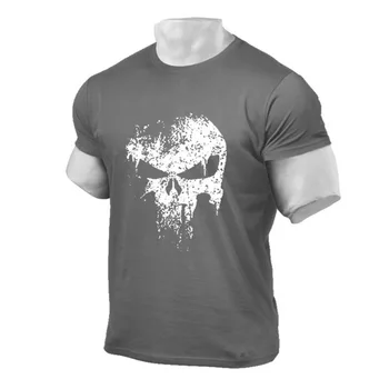 Bărbați Alb negru Craniu T-shirt, moda casual T-shirt, 3D imprimat, guler rotund, men ' s T-shirt, de Vară pentru Bărbați T-shirt