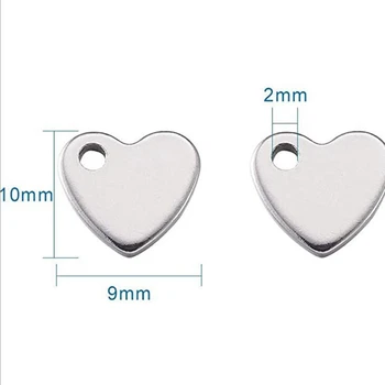 100buc/lot oțel Inoxidabil piersic inima goală pandantiv manual diy Inima mic pandantiv colier bijuterii accesorii